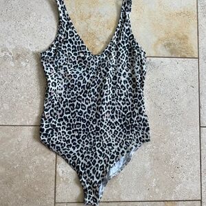 Animal print bodysuit